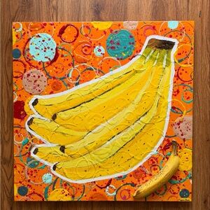 Vibrant Banana Art Painting